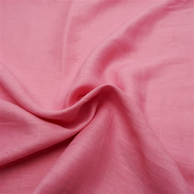 Tecido linho puro rosa 100% linho