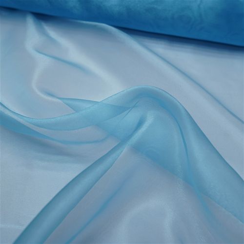 Tecido organza cristal azul celeste