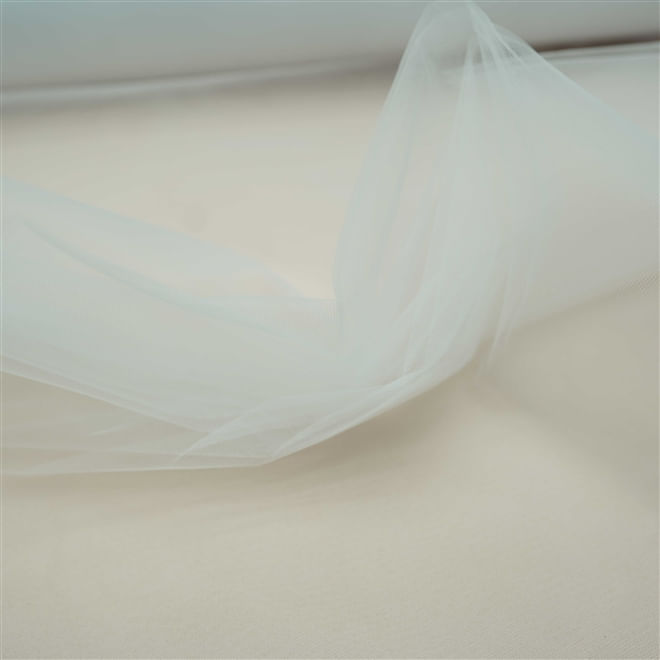 Tecido tule francês fosco branco (ideal para véu)