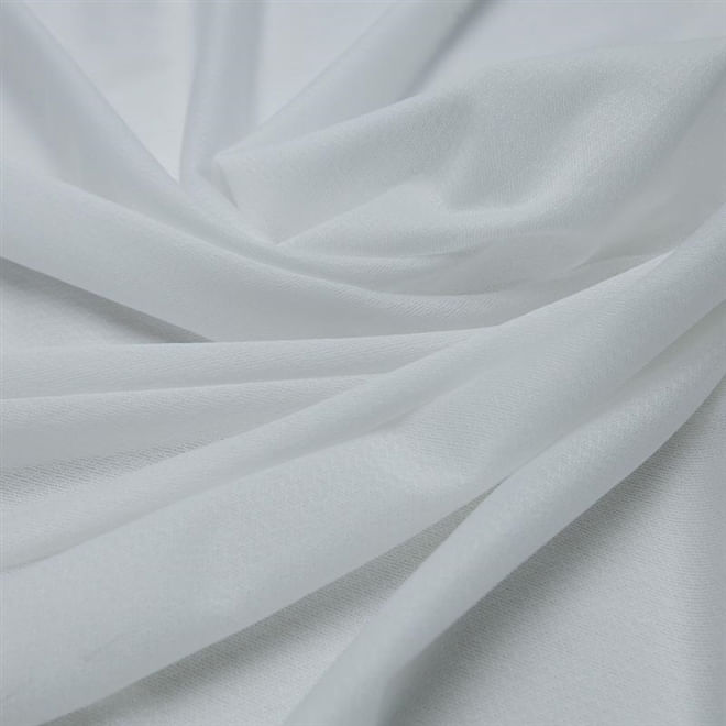 Tecido entretela malha branca termocolante p/ tecidos leves