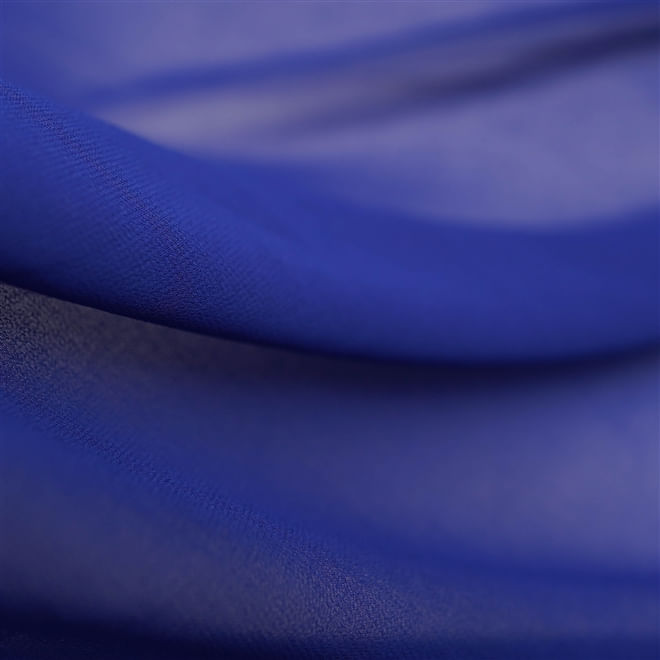 Tecido musseline toque de seda azul royal