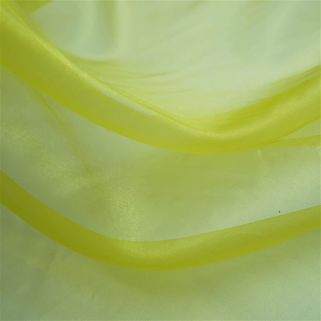 Tecido organza cristal amarelo