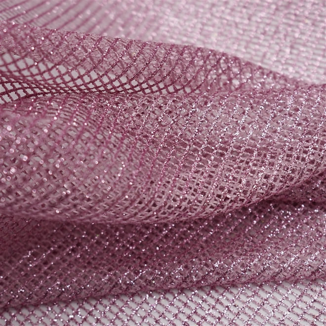Tecido tela com glitter rosa bebê