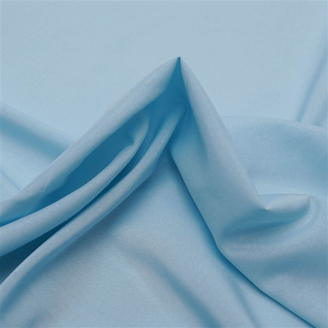 Tecido seda pluma azul claro