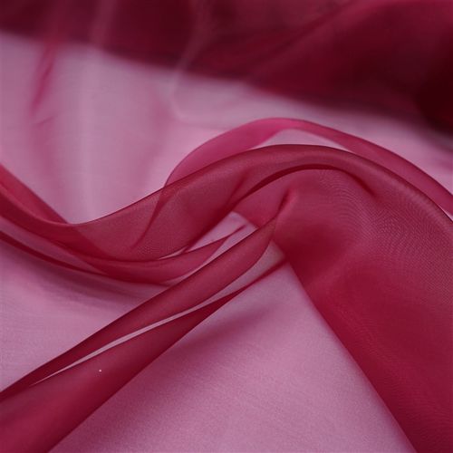 Tecido organza cristal vermelho