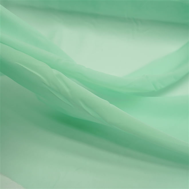 Tecido gazar toque de seda verde tiffany