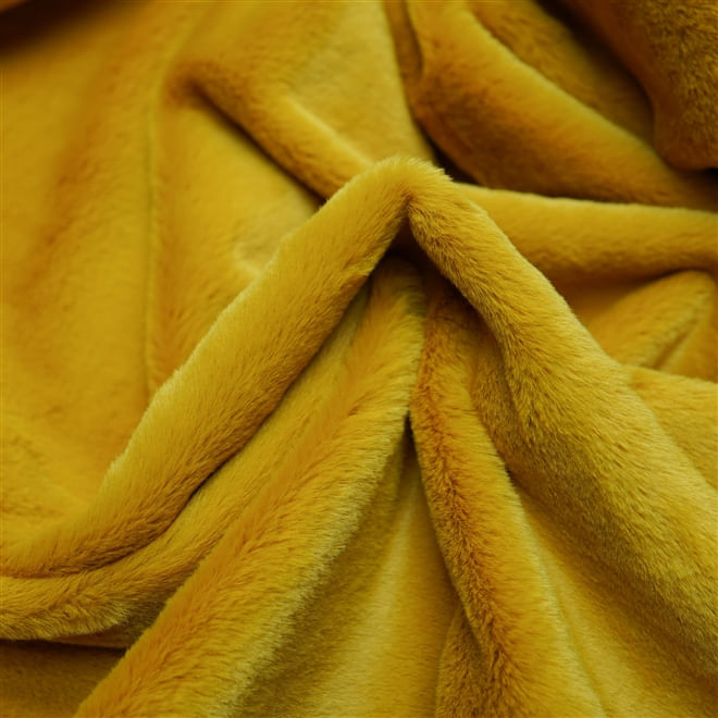 Tecido pele de castor amarelo mostarda (outono/inverno)