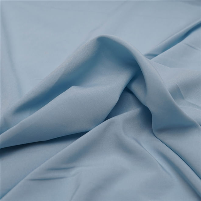 Tecido seda pluma azul serenity