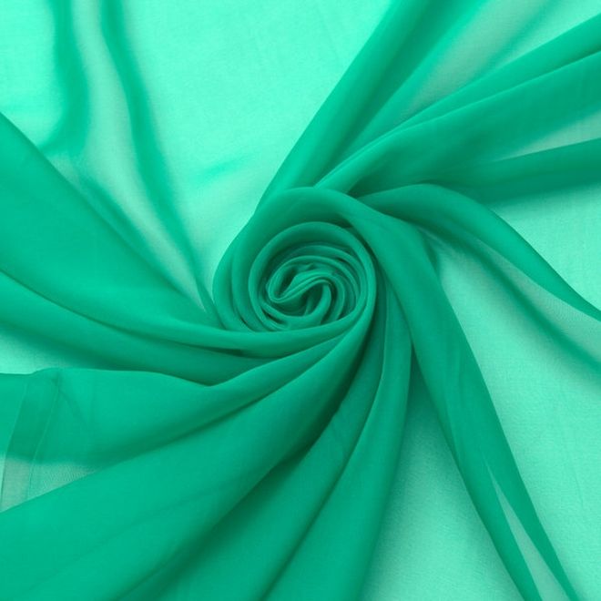 Tecido gazar toque de seda verde