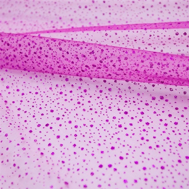 Tecido tule com glitter (explosão) pink