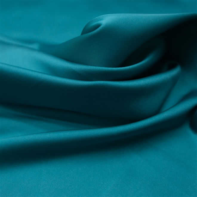 Tecido crepe lorraine azul turquesa