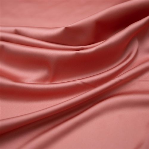 Tecido crepe lorraine satin coral