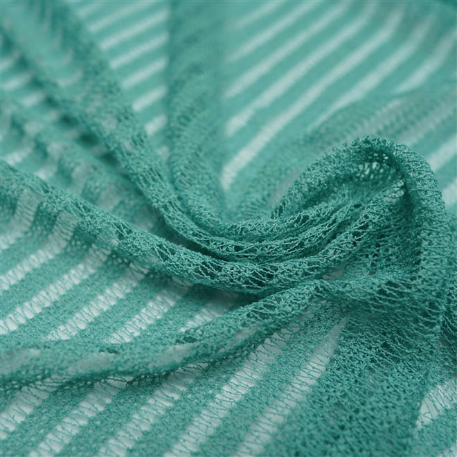 Tecido renda tela verde piscina