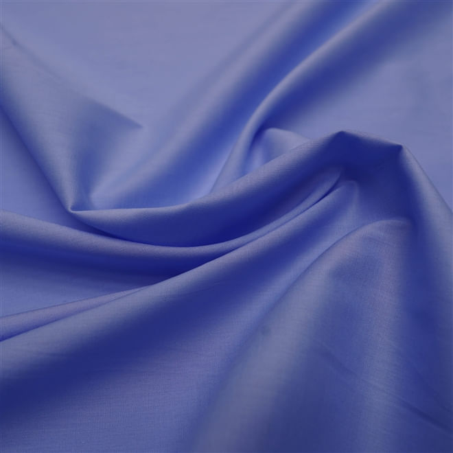 Tecido tricoline com elastano azul serenity