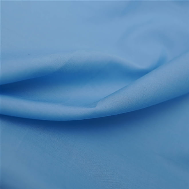 Tecido tricoline misto azul celeste
