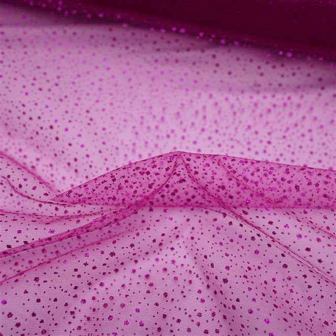Tecido tule com glitter (explosão) pink