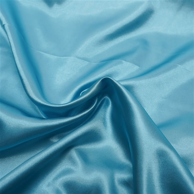 Tecido cetim charmousse azul claro