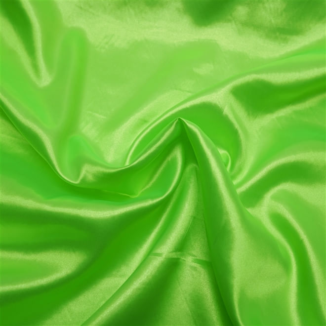 Tecido cetim charmousse verde neon