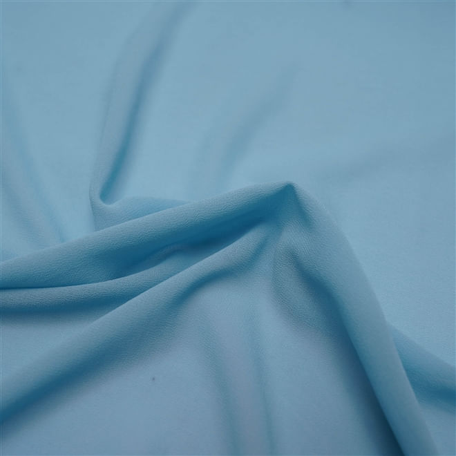 Tecido musseline toque de seda azul tiffany