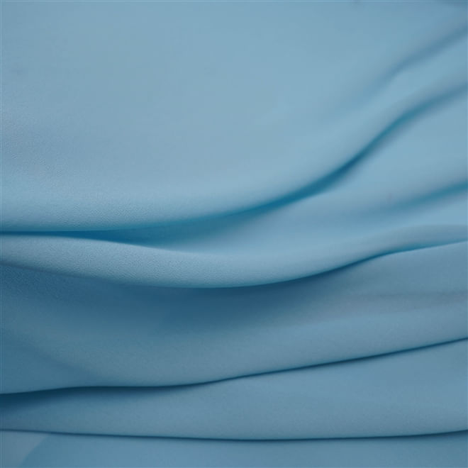 Tecido musseline toque de seda azul tiffany