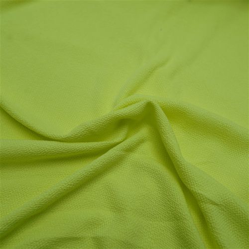 Tecido 100% viscose trabalhada piquet amarelo