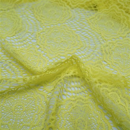 Tecido renda guipir amarelo
