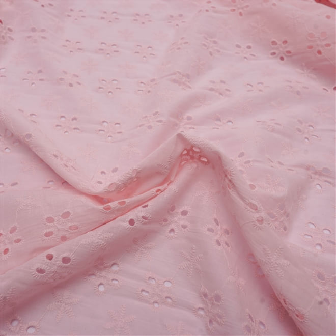 Tecido laise rosa bebê 100% algodão