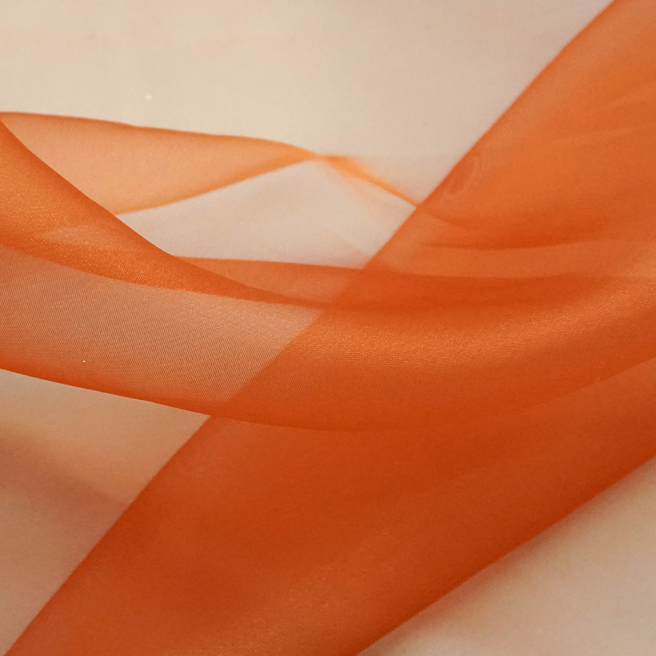 Tecido organza cristal laranja