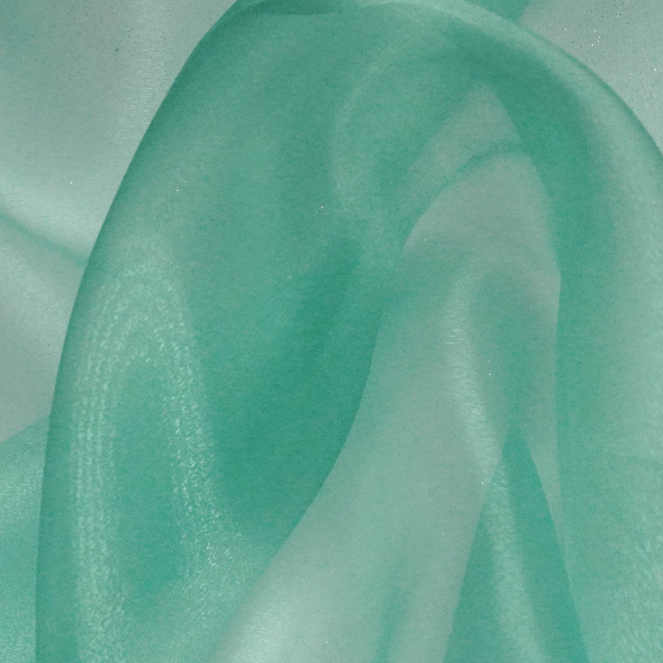 Tecido organza cristal verde tiffany