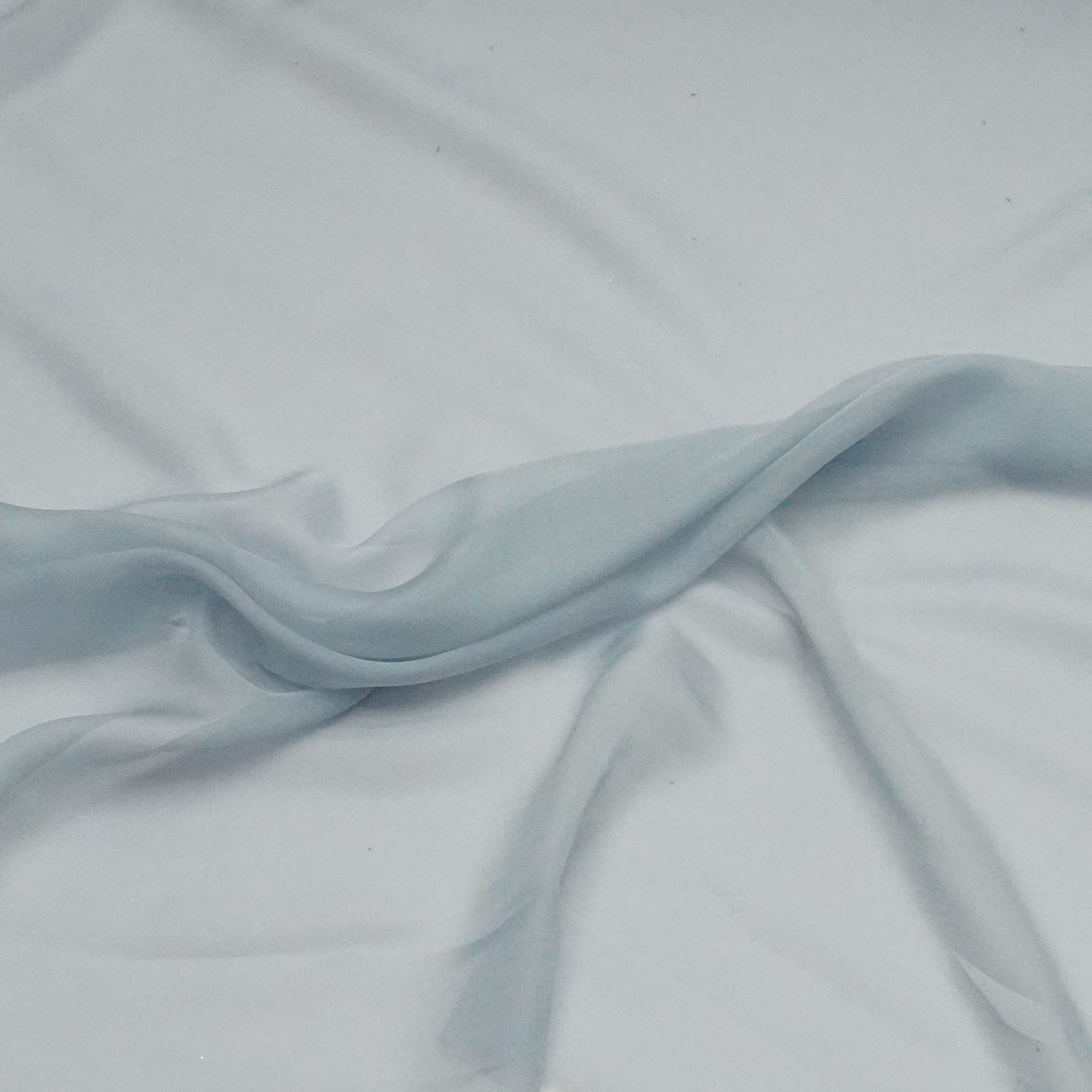 Tecido gazar toque de seda azul acinzentado