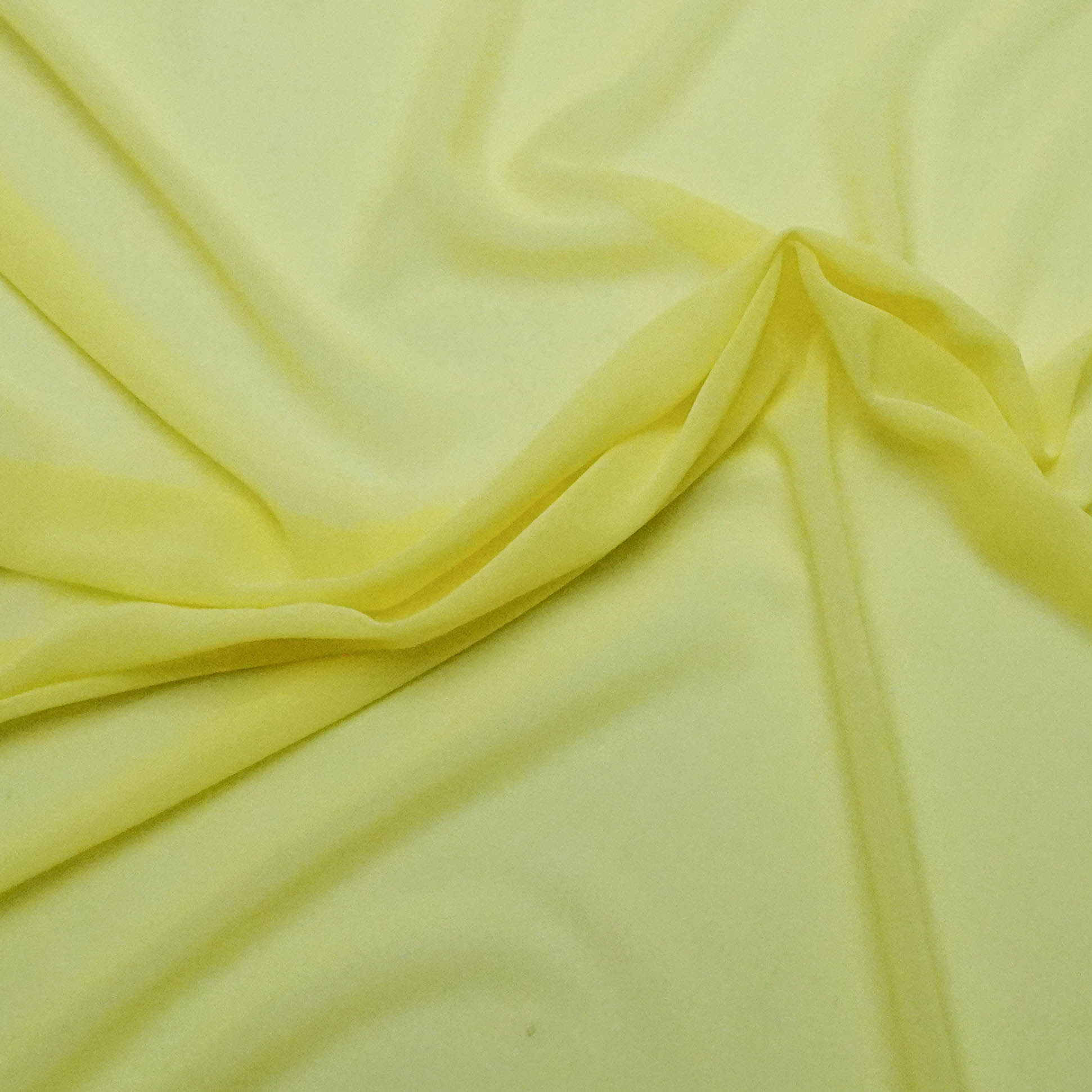 Tecido musseline toque de seda amarelo bebê