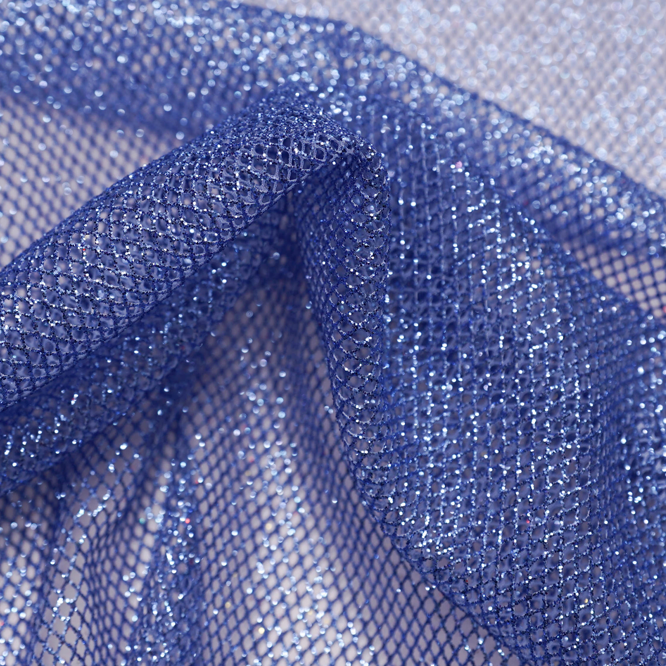 Tecido tela com glitter azul serenity