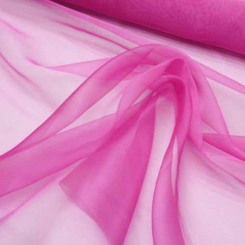 Tecido organza cristal fucsia