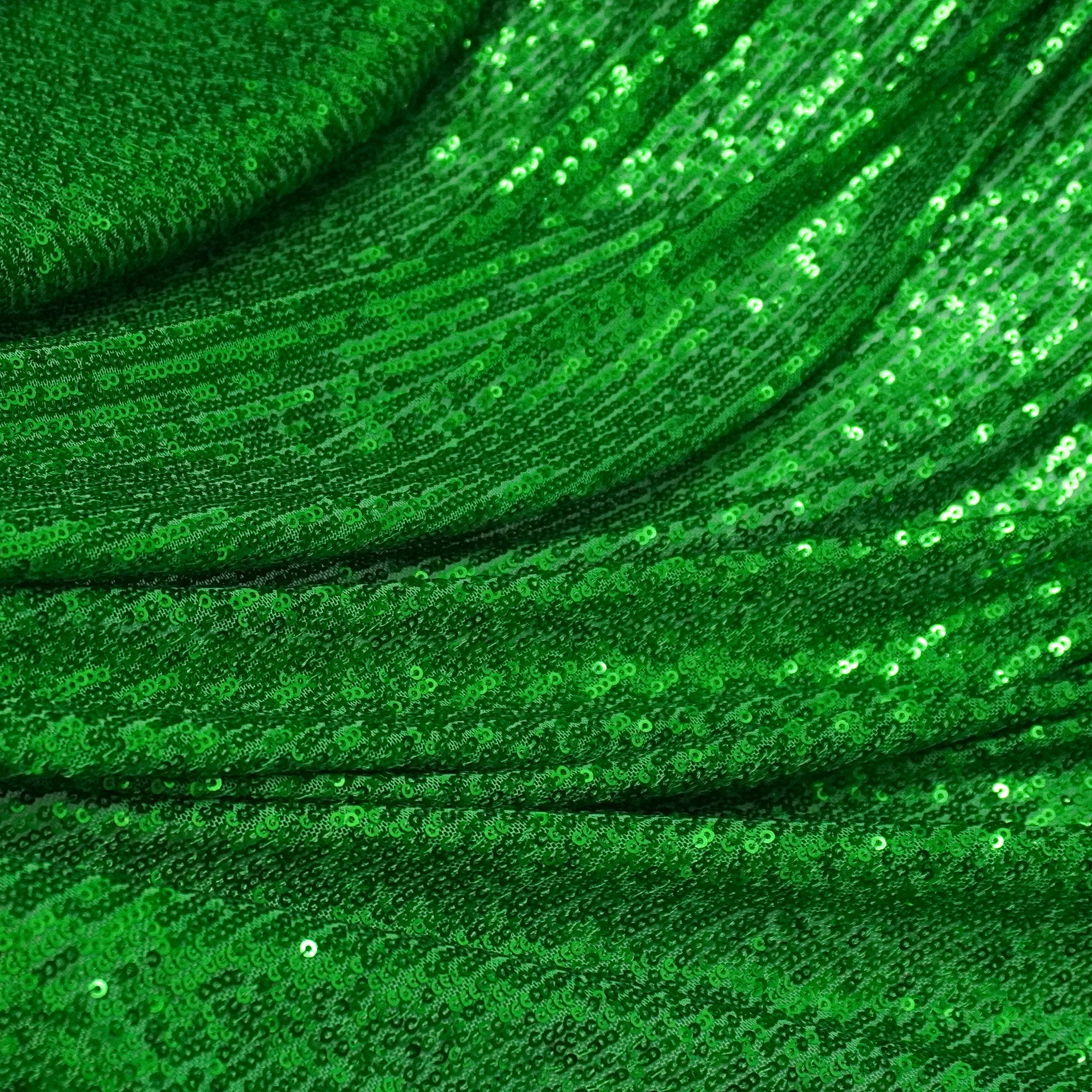 Tecido tule bordado paetê verde bandeira