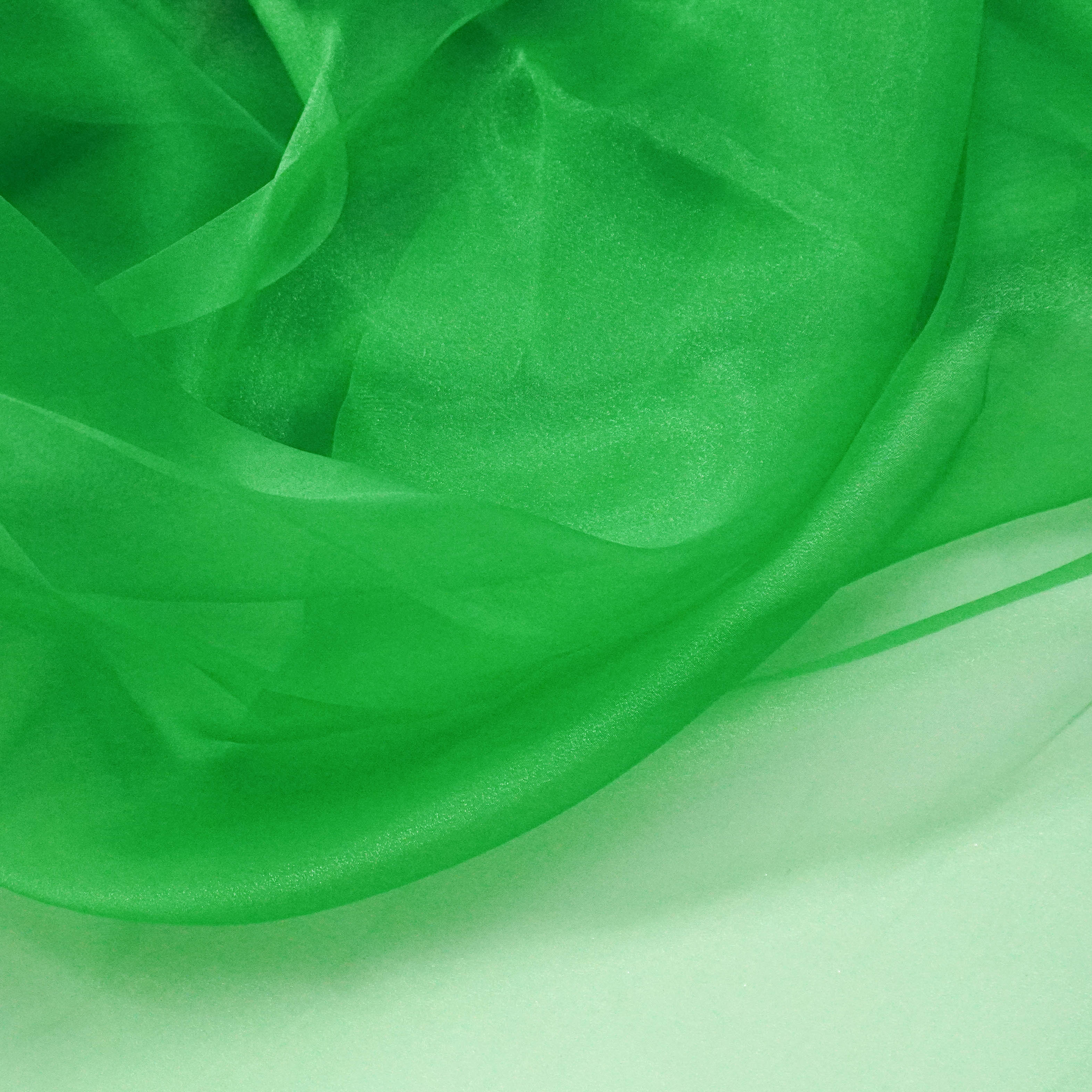 Tecido organza cristal verde bandeira
