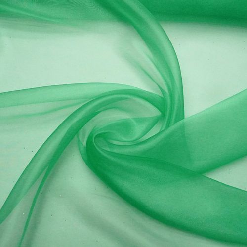 Tecido organza cristal verde bandeira