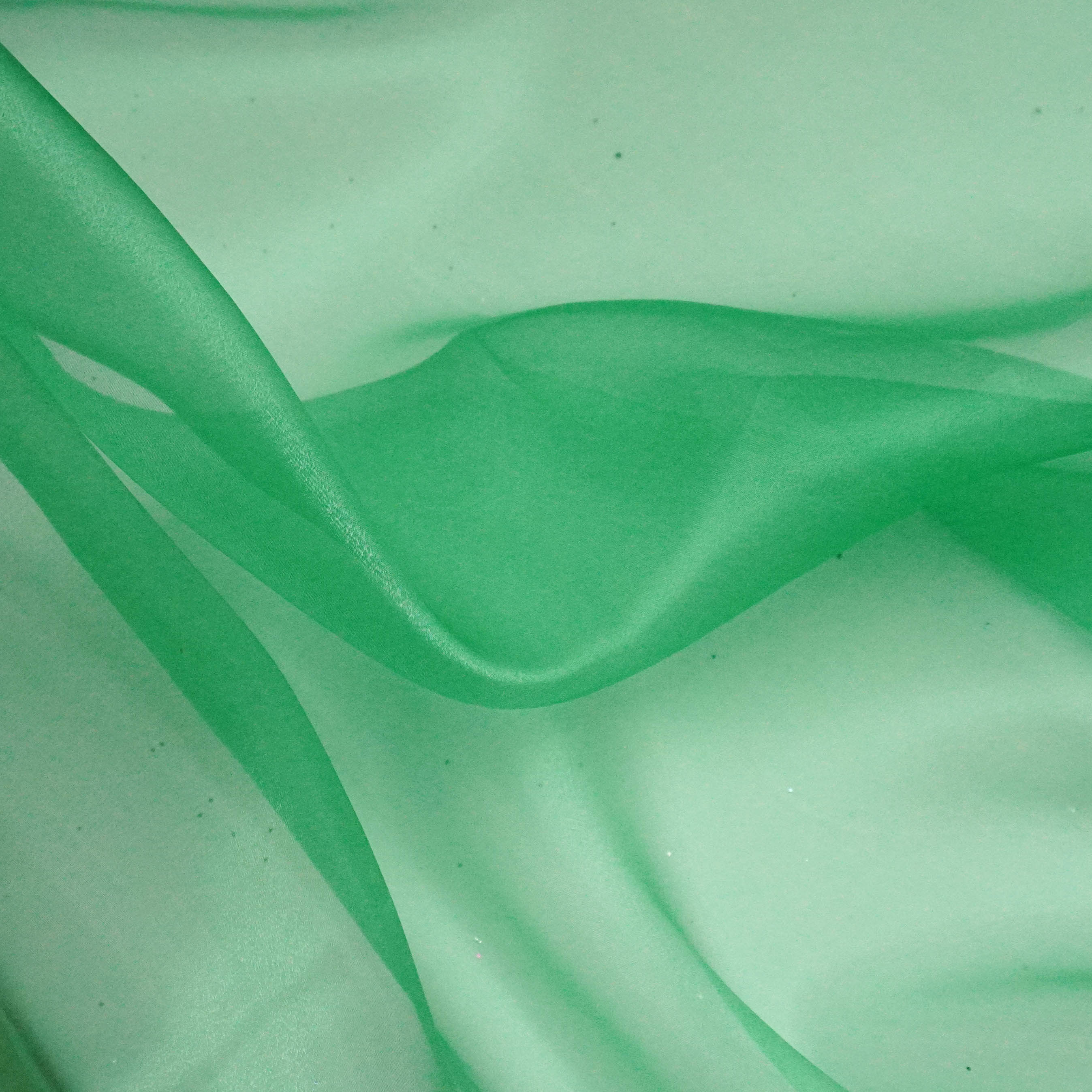 Tecido organza cristal verde bandeira