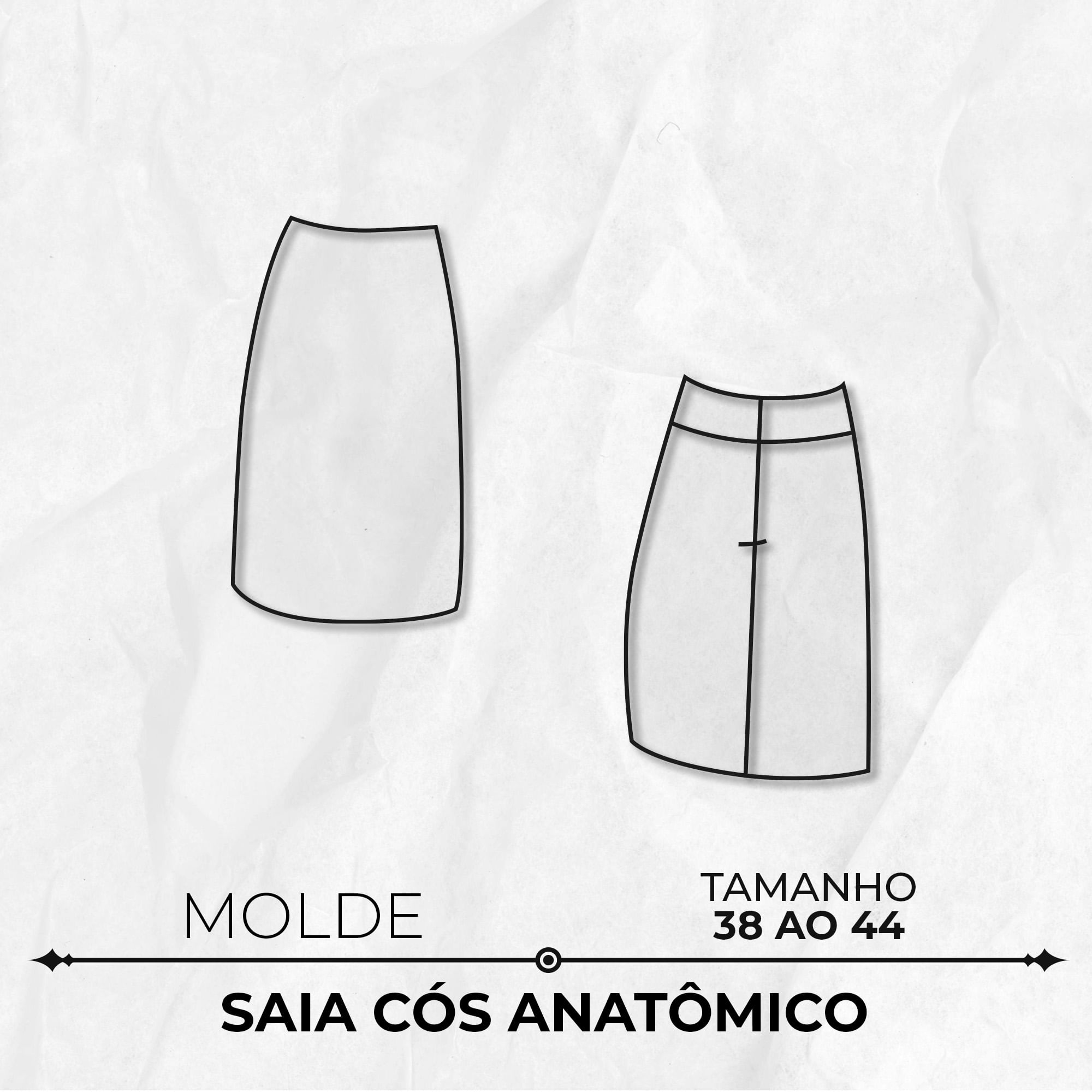Molde calça pantalona pijama com bolso by Wania Machado - EDITORA