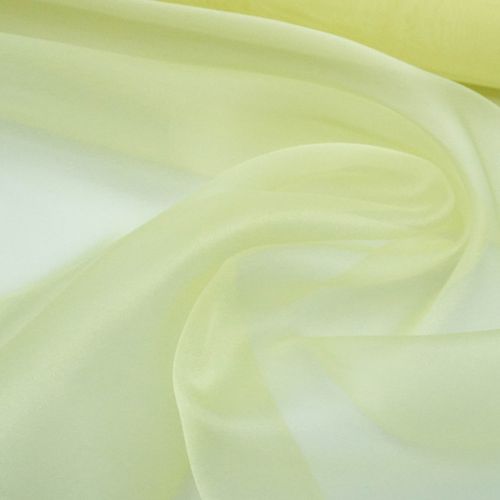 Tecido organza cristal amarelo bebê