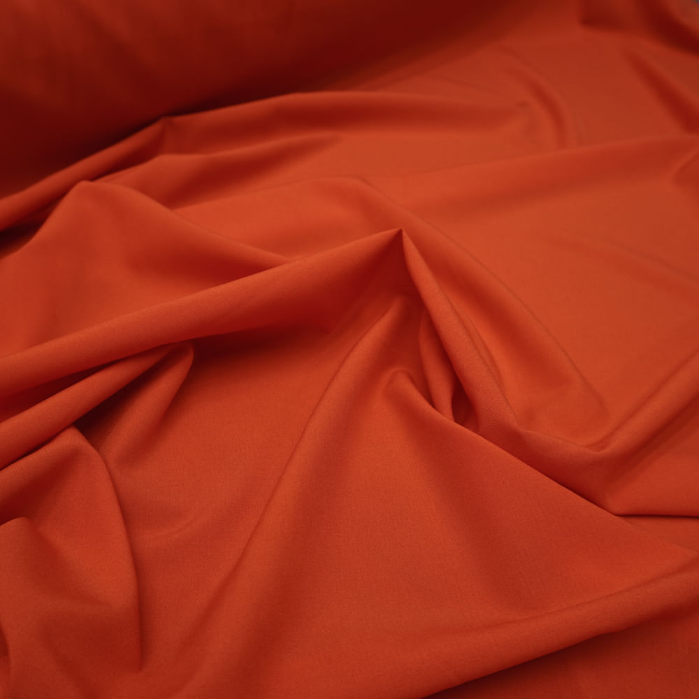 Tecido seda pluma laranja