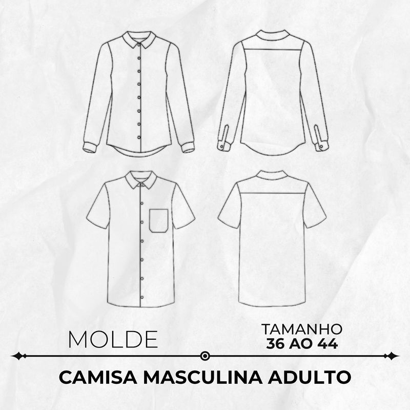 CamisaMasculinaAdulto36ao441