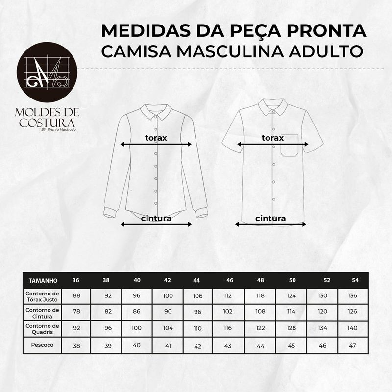 CamisaMasculinaAdulto36ao442