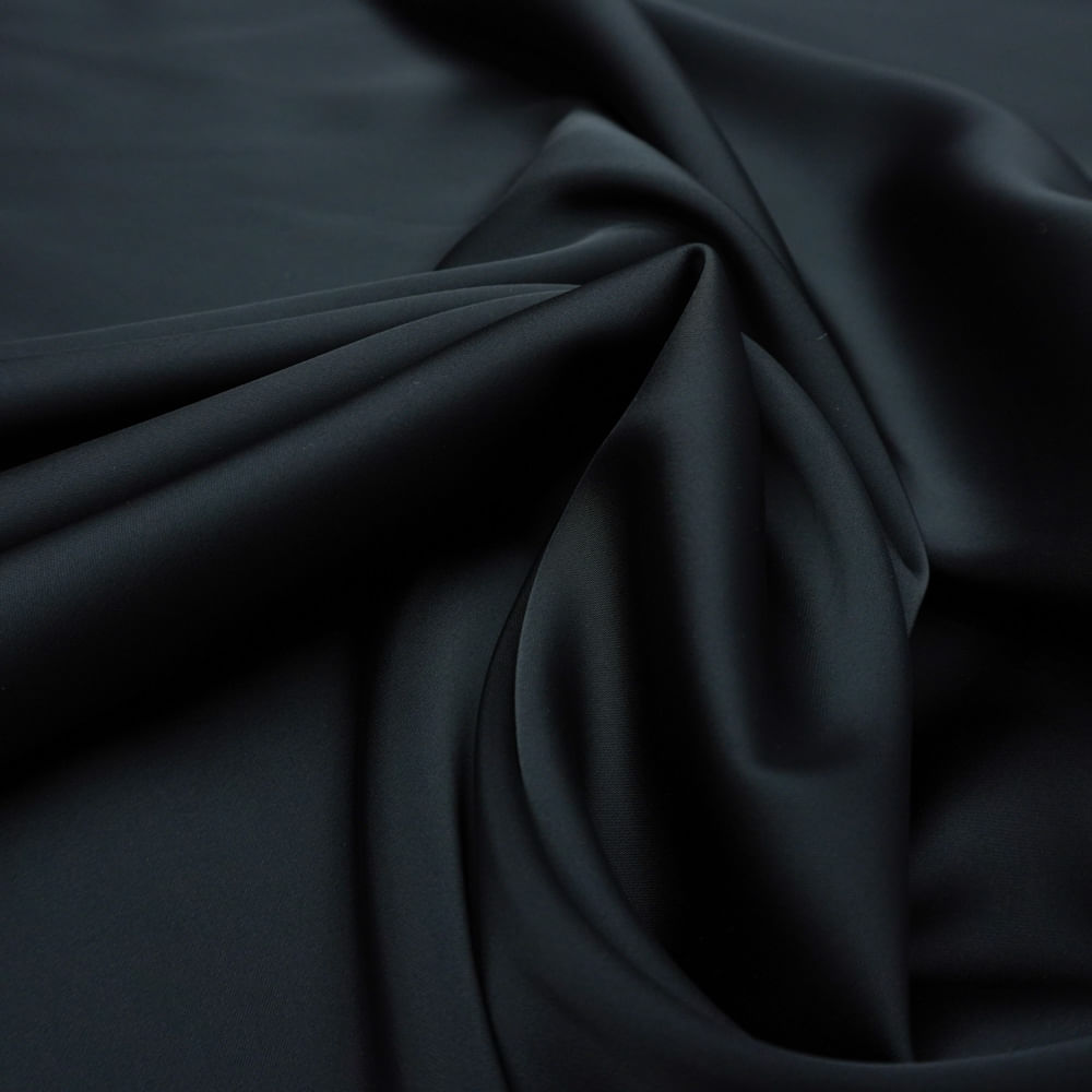 Tecido cetim bucol leve com elastano preto