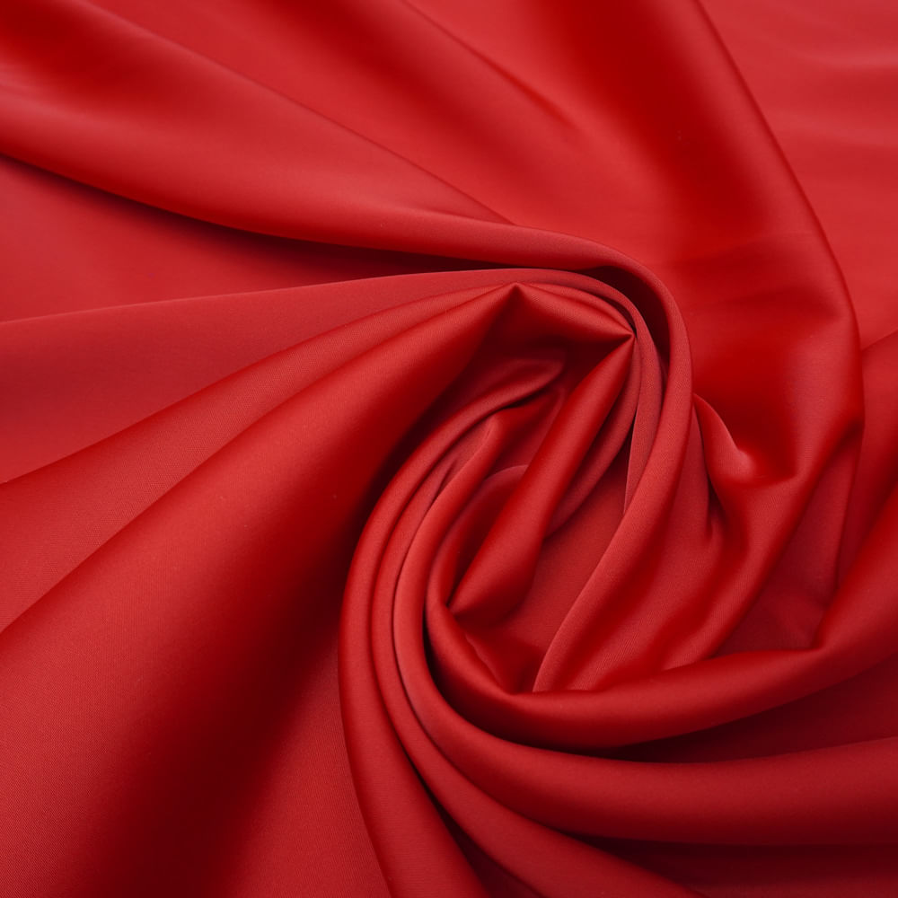 Tecido cetim bucol leve com elastano vermelho