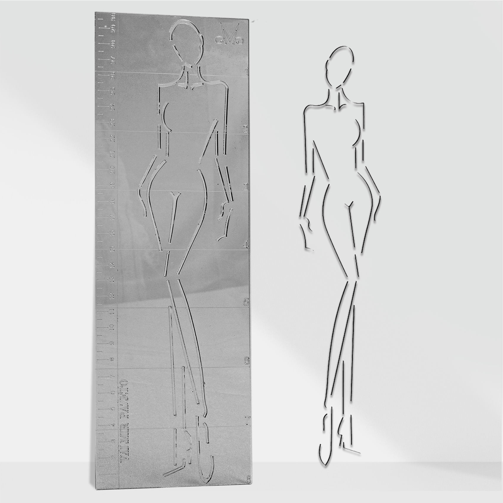 Régua croqui desenho de moda corpo feminino articulado 1 by Valmir Pazeto