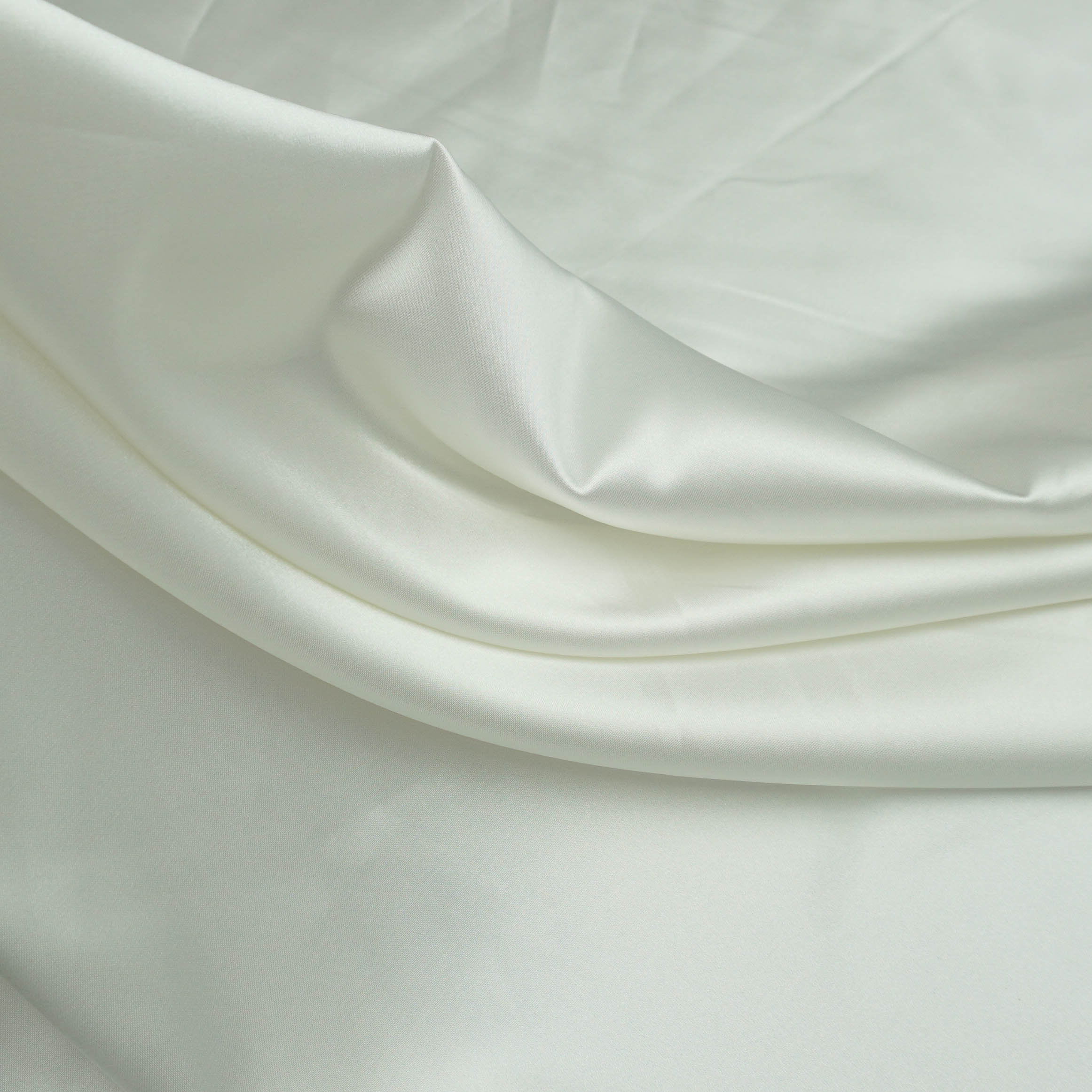Tecido cetim toque de seda com elastano off white