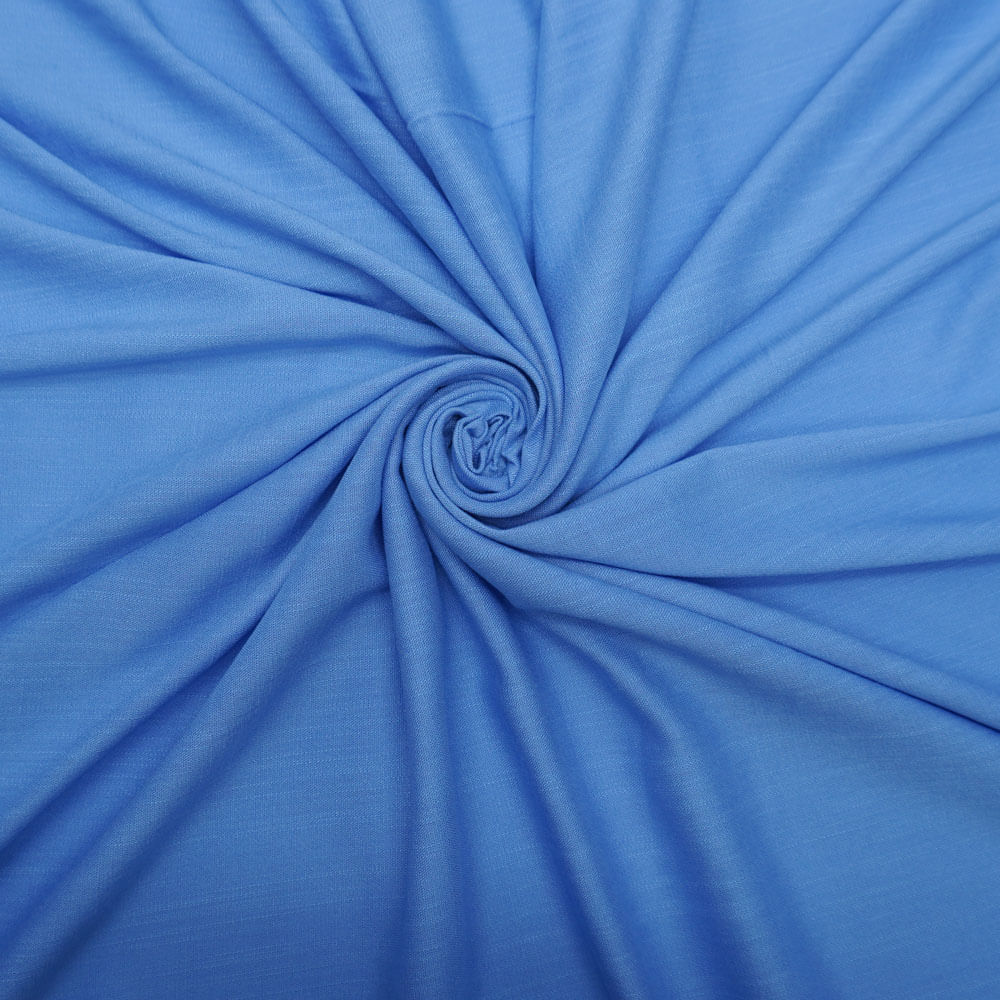 Tecido viscose rústica com elastano azul serenity