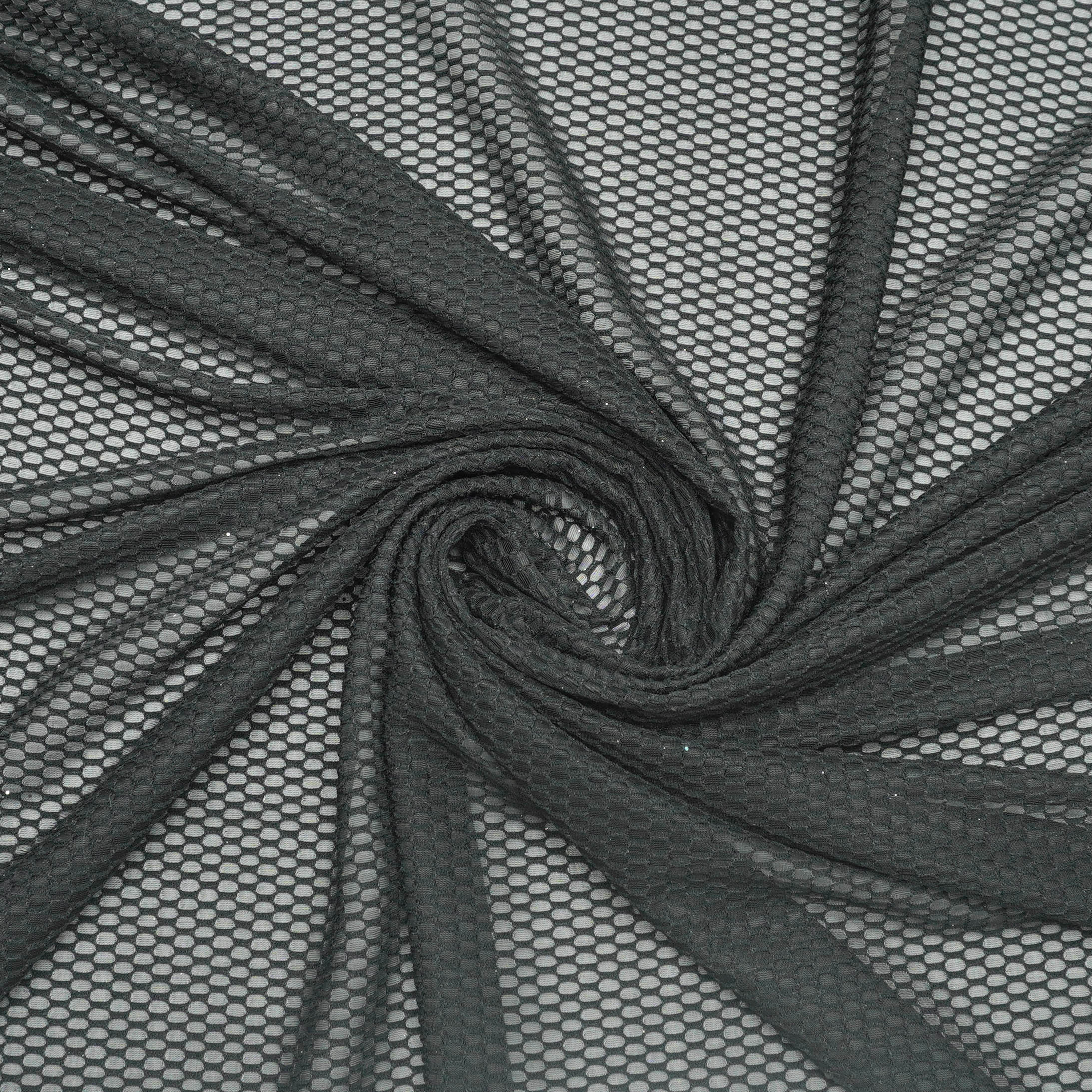 Tecido tela de malha bordada preto