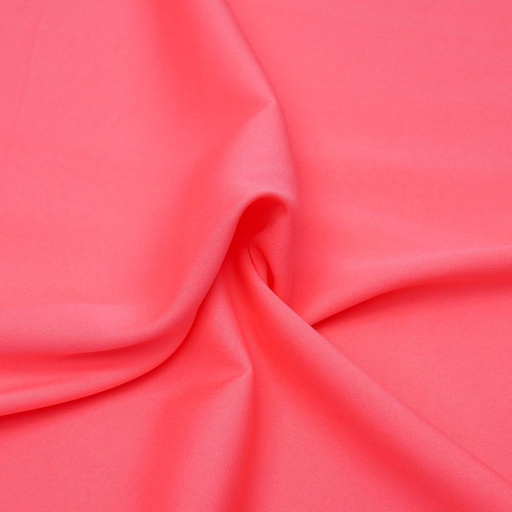 Tecido crepe alfaiataria leve pink neon