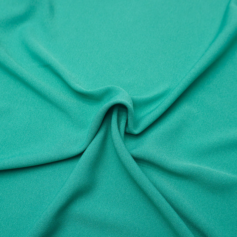 Tecido alfaiataria creponada com elastano verde turquesa